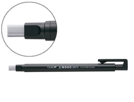 Caneta borracha TOMBOW com clip retangular 2.5x5