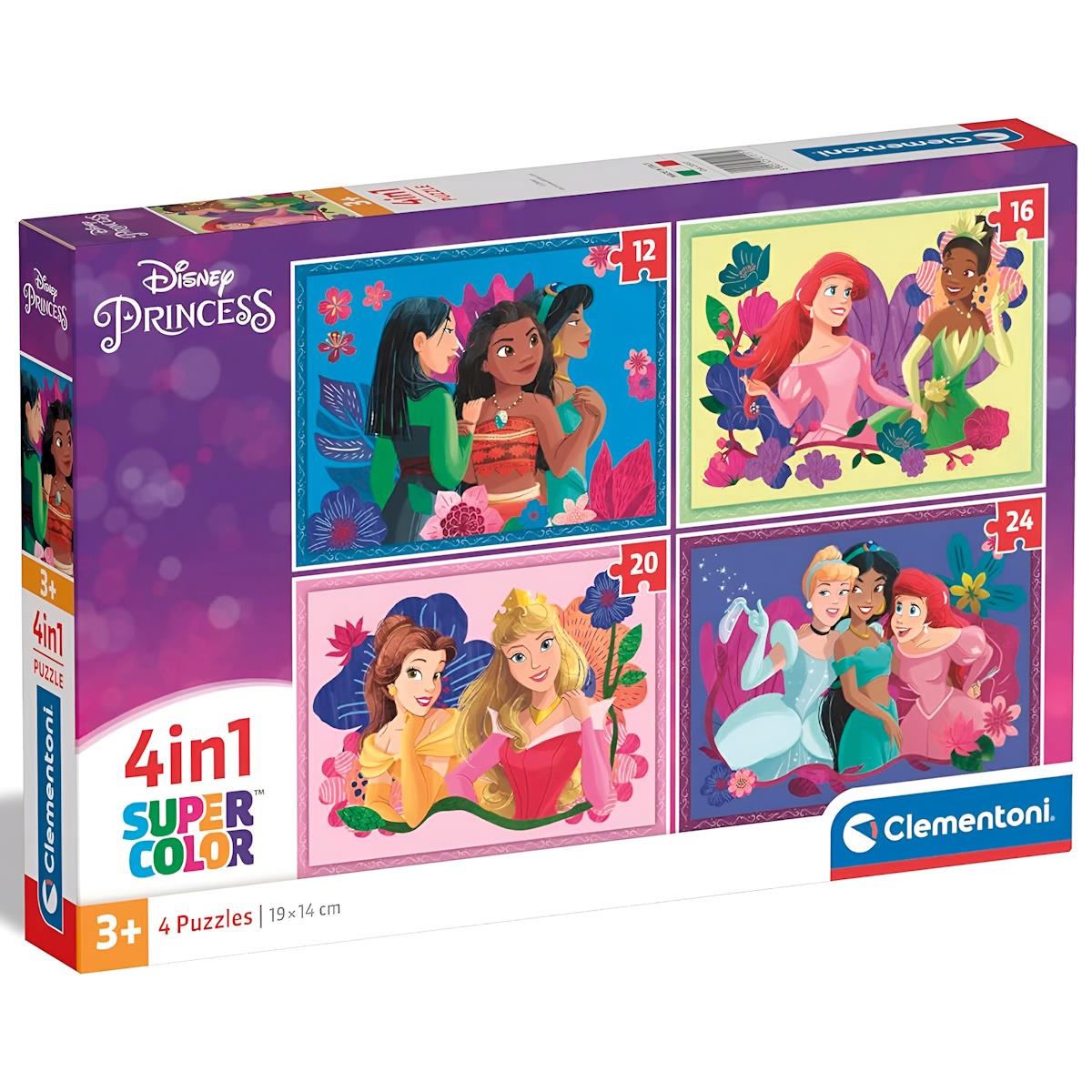 0036517_puzzle-4-in-1-disney-princess-21517 Puzzle 4 em 1 Disney princesas CLEMENTONI - Image 1