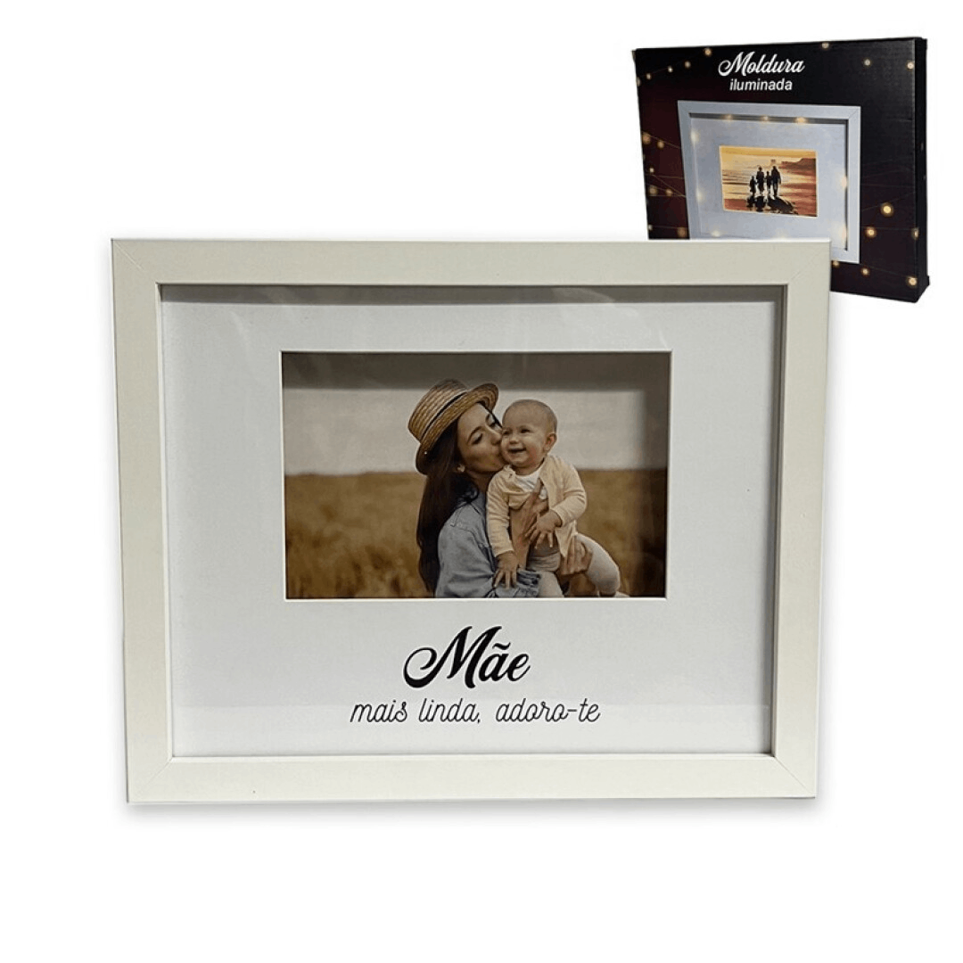 65KH00025907 Moldura com luz "Mãe mais linda adoro-te" - Image 1