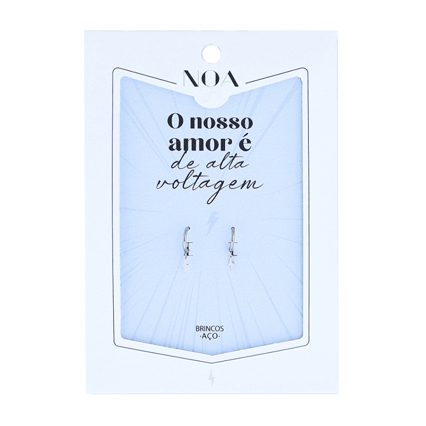 c3c6a5a75ada0730f4c43b578d217630680cc5ff Brincos de aço O nosso amor é de alta voltagem - Image 1
