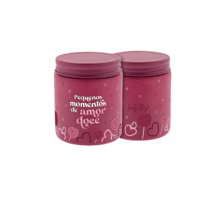 Vela aromática vermelha" Pequenos momentos de amor doce " LOVELY STORY