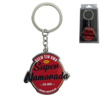 Chaveiro "Quem tem uma super namorada..."
