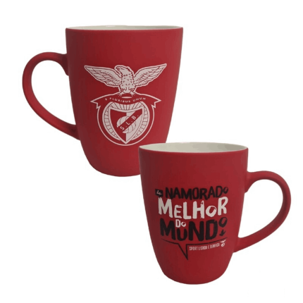 Caneca veludo vermelha namorado