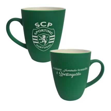 Caneca veludo verde namorada