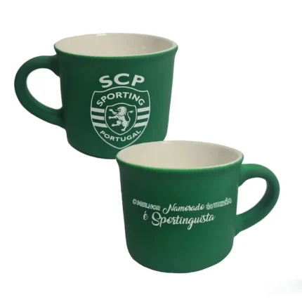 Chávena de café veludo verde namorado