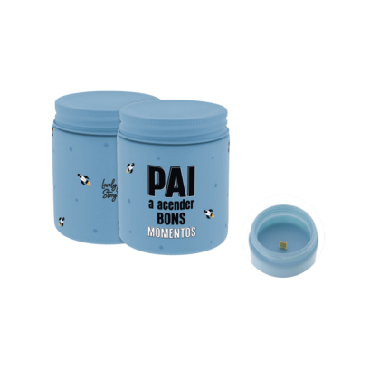 Vela aromática azul- Pai acender bons momentos