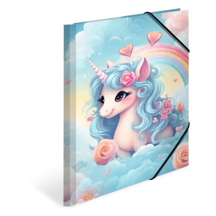 Pasta com elásticos Herma A4 Happy unicorn