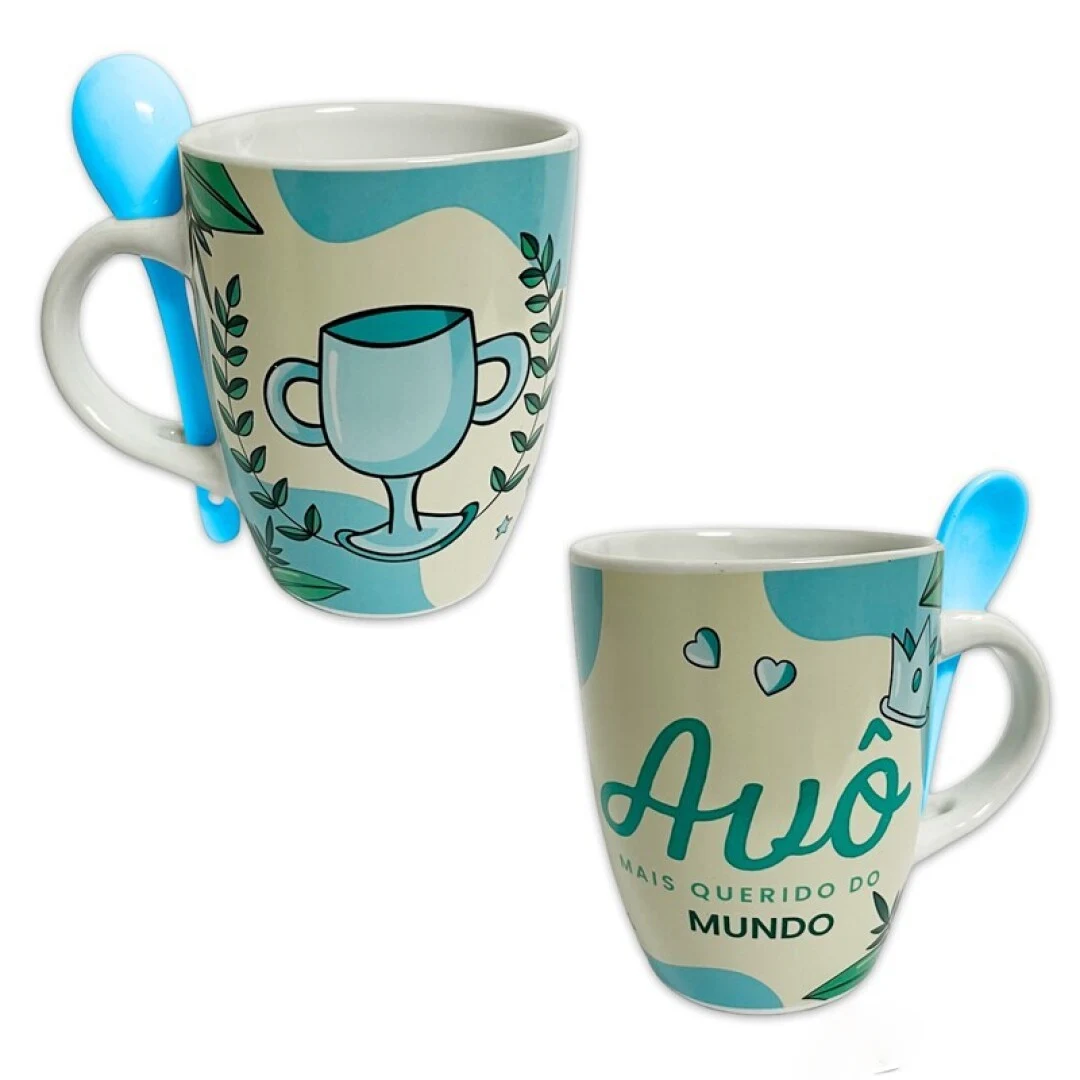 522 Caneca com colher avô - Image 1