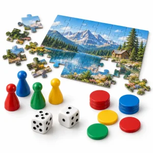 Puzzle e jogos de mesa para crianças e família
