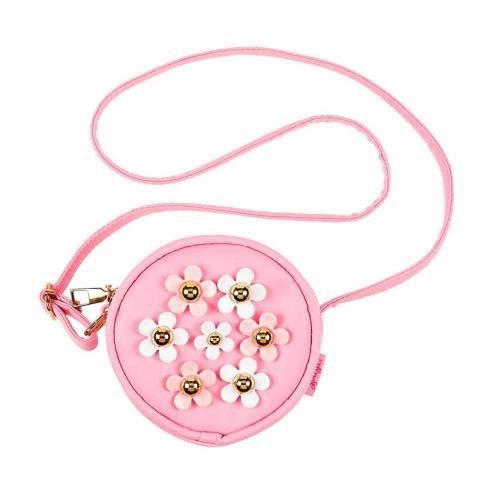 Mala cilia rosa com flores