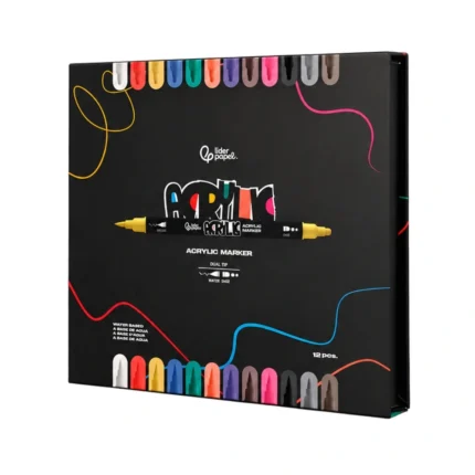 Caixa de Marcadores liderpapel acrylic