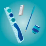 kit 4 peças azuis maped